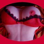 Sassy-red-velvet-satin-nipples-sexy-tit-cake