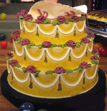 New-Jersey-Newark-Yellow-Flowered-wedding-Jump-out-cake-57